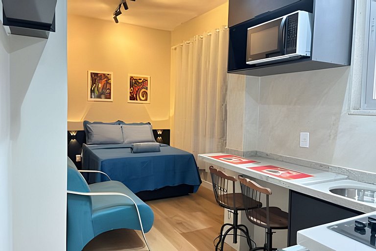 Studio com vista e ótima localização em Botafogo!