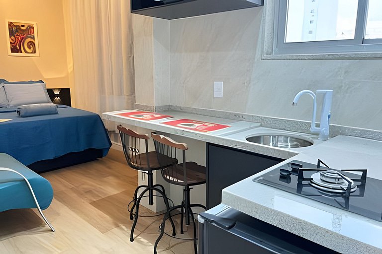 Studio com vista e ótima localização em Botafogo!