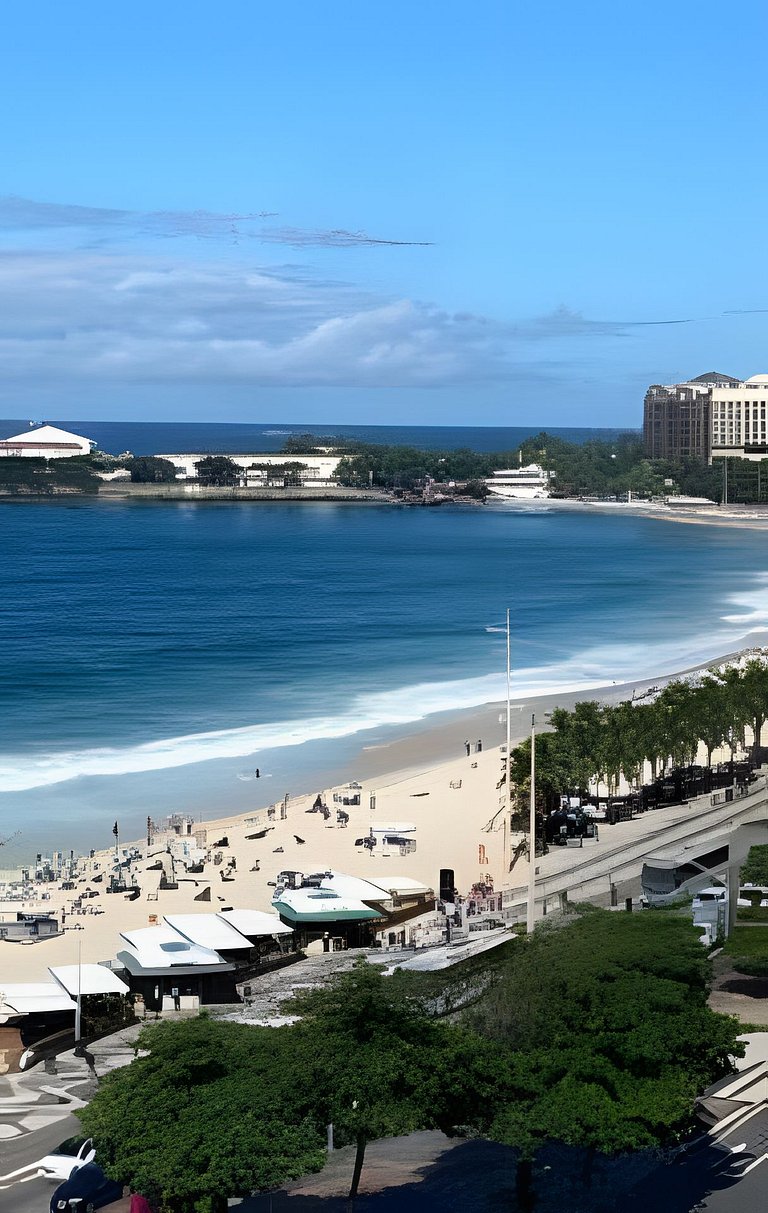 Atlântica pé na areia.
