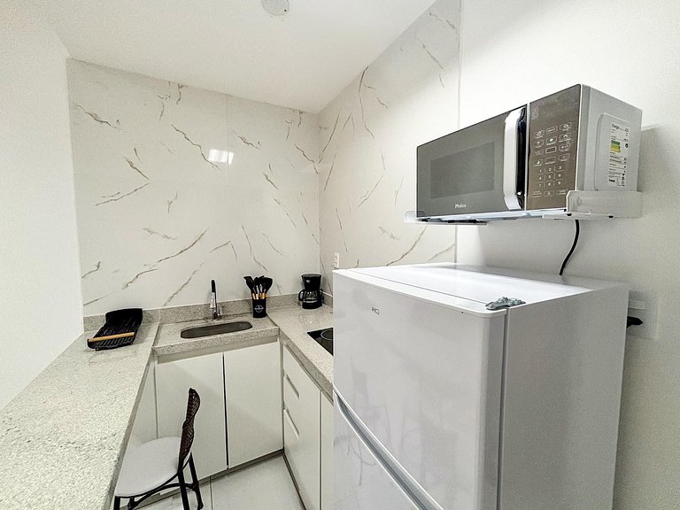 Studio a 1min. do metrô | Portaria 24h e lounge