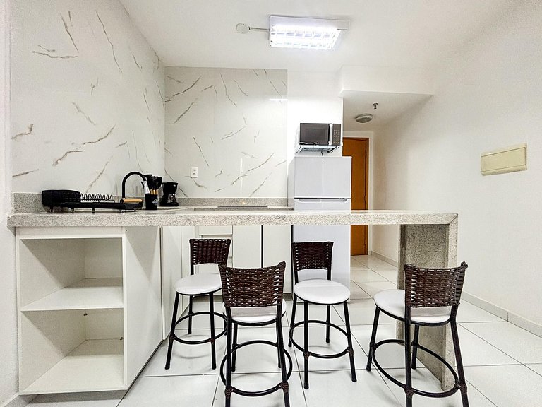 Studio a 1min. do metrô | Portaria 24h e lounge