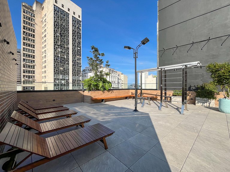 Studio p/ até 4 pessoas com portaria 24h