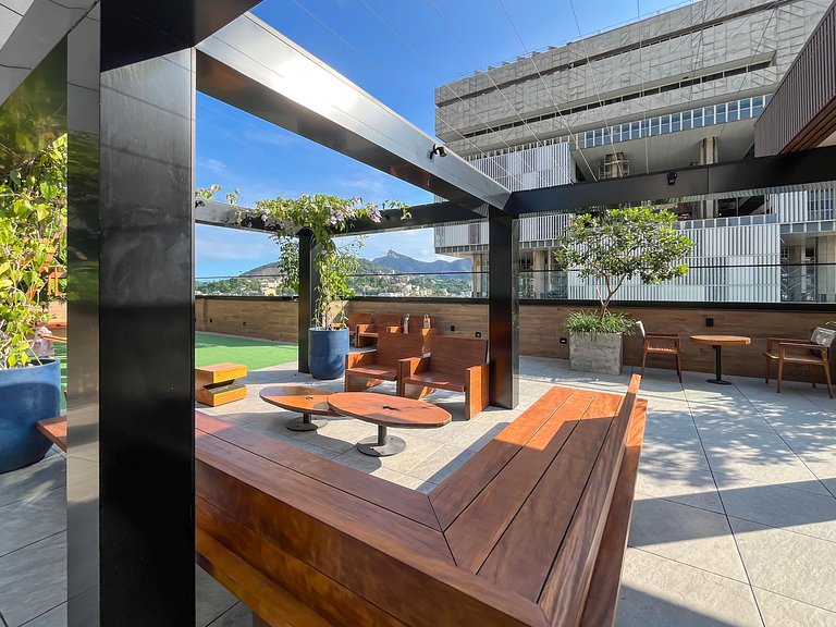 Studio p/ até 4 pessoas com portaria 24h