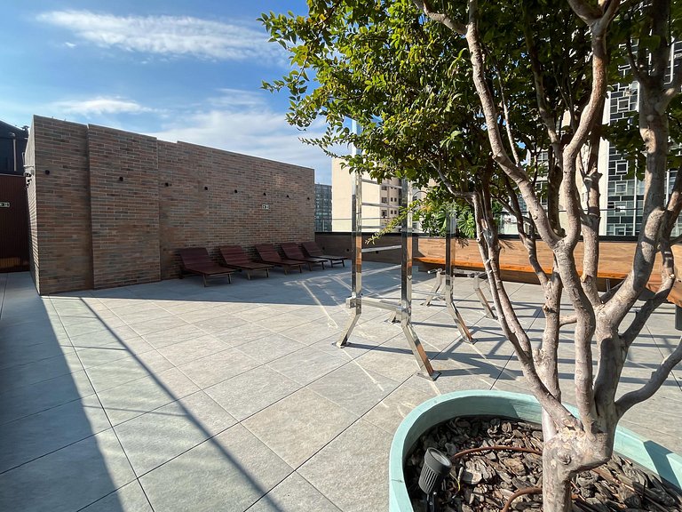 Studio p/ até 4 pessoas com portaria 24h