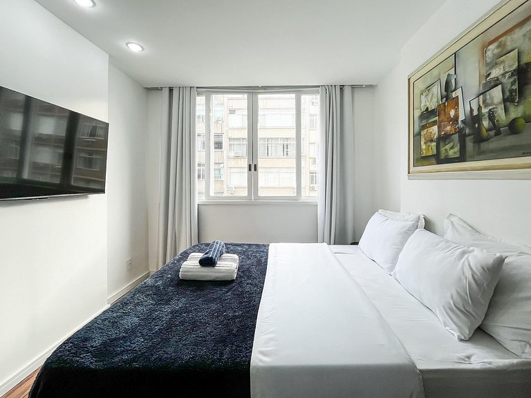 Studio próximo da Praia e Metrô com Cama Queen