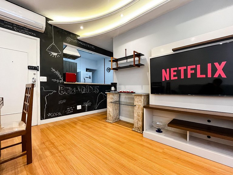 2Quartos c/ Suíte em Copa + Garagem e Portaria 24h