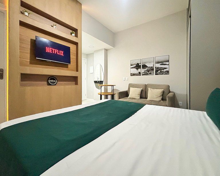 Charmoso Studio a 1 quadra da Praia do Leme