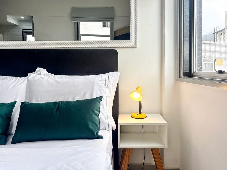 Studio c/ Vista Incrível da Enseada Botafogo