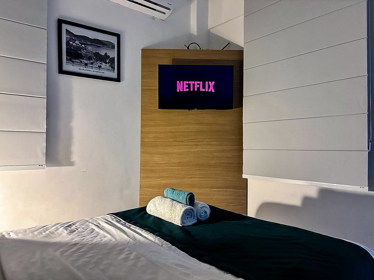 Studio c/ Vista Incrível da Enseada Botafogo