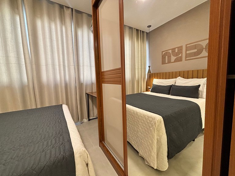 Studio p/ até 4 pessoas com portaria 24h