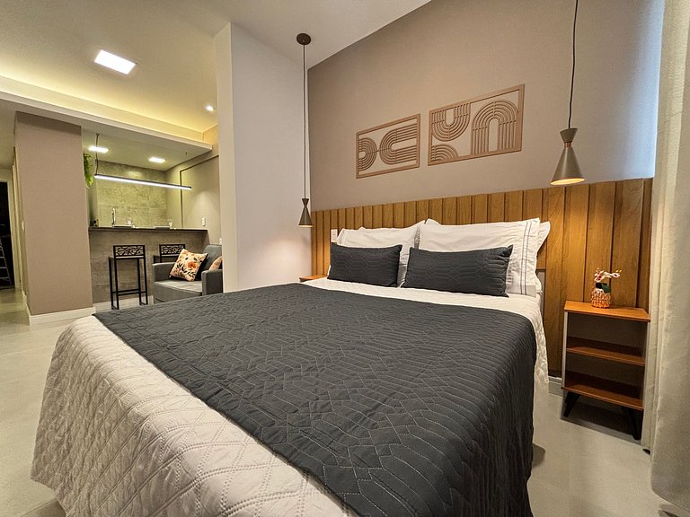 Studio p/ até 4 pessoas com portaria 24h