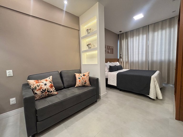 Studio p/ até 4 pessoas com portaria 24h