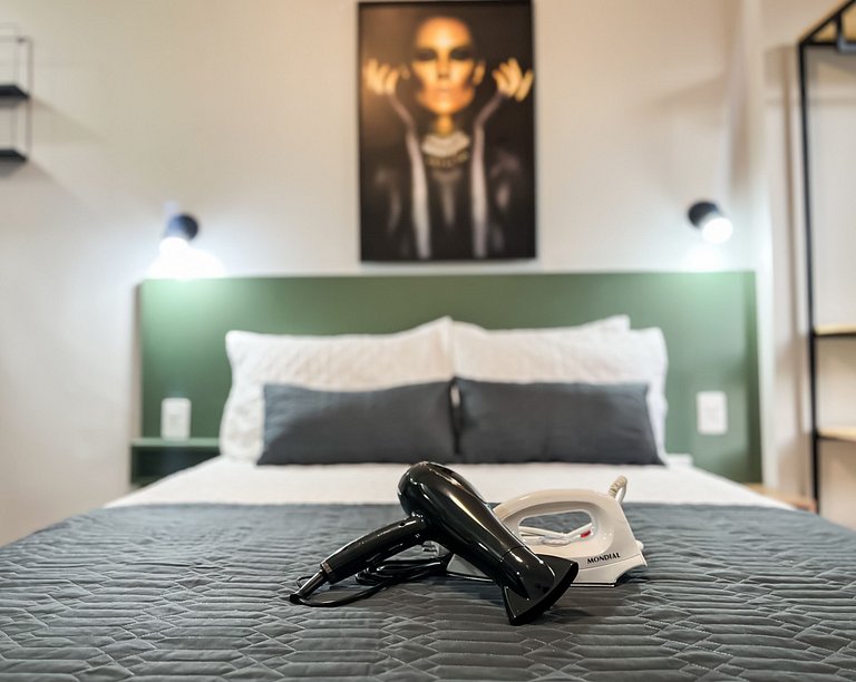 Vista lateral para o Pão de Açúcar e portaria 24h