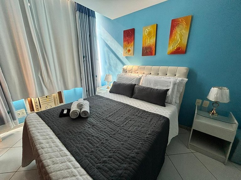 1Qt. a 2 min da praia de Copa com portaria 24h